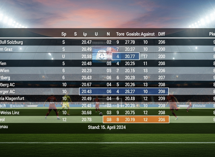 Österreichische Fußball-Bundesliga Tabelle – Aktuelle Übersicht und Analyse